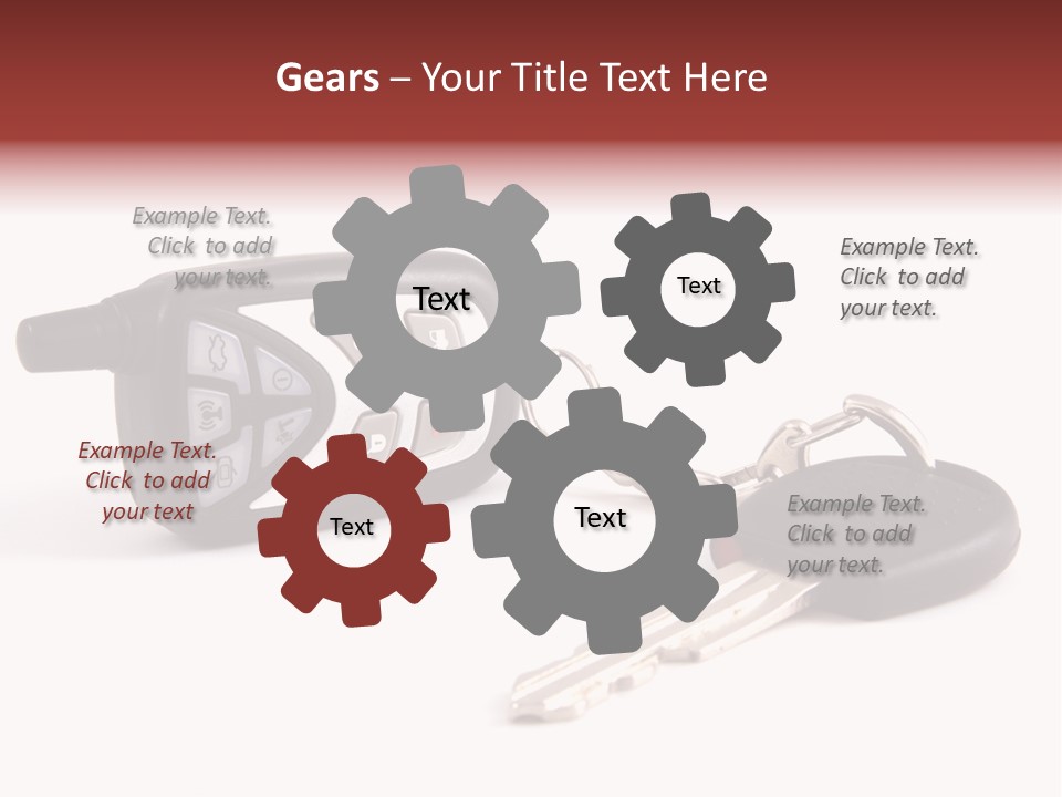 A Car Key Chain With A Remote Control PowerPoint Template