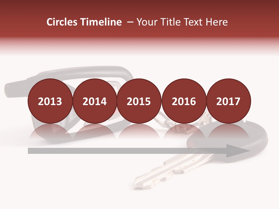 A Car Key Chain With A Remote Control PowerPoint Template