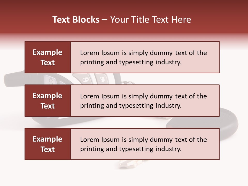 A Car Key Chain With A Remote Control PowerPoint Template