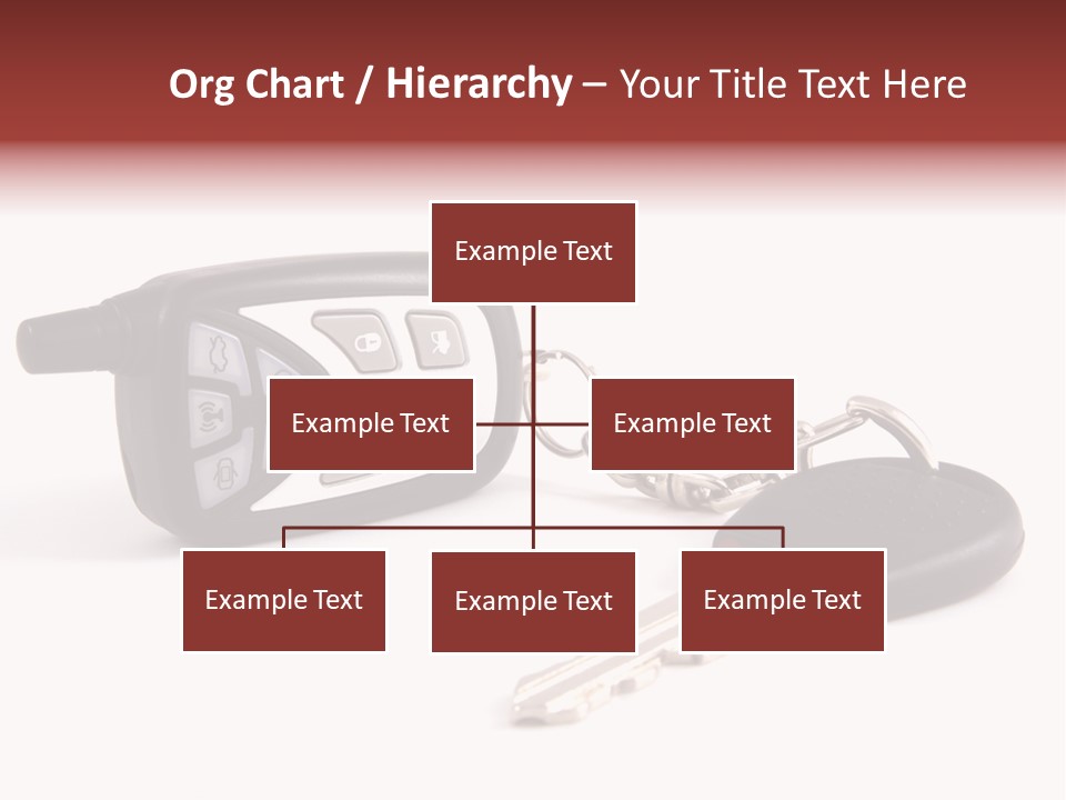 A Car Key Chain With A Remote Control PowerPoint Template