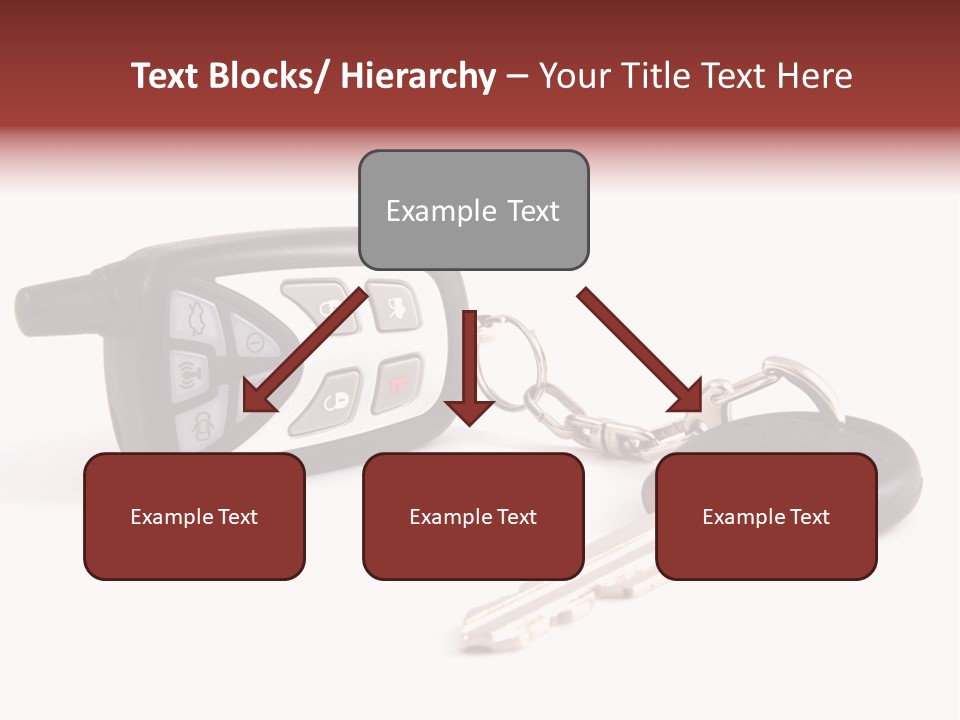 A Car Key Chain With A Remote Control PowerPoint Template