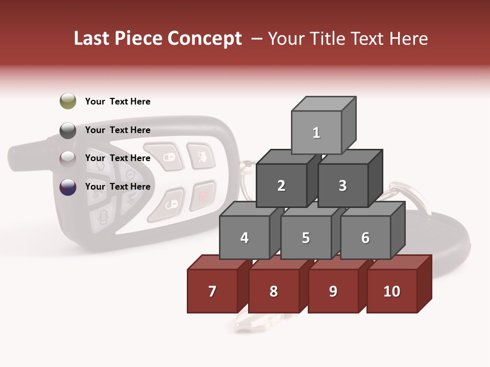 A Car Key Chain With A Remote Control PowerPoint Template