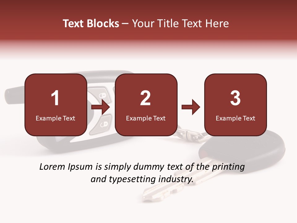 A Car Key Chain With A Remote Control PowerPoint Template