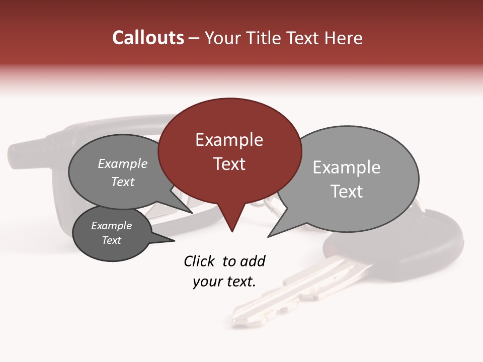 A Car Key Chain With A Remote Control PowerPoint Template