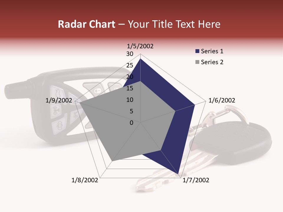 A Car Key Chain With A Remote Control PowerPoint Template