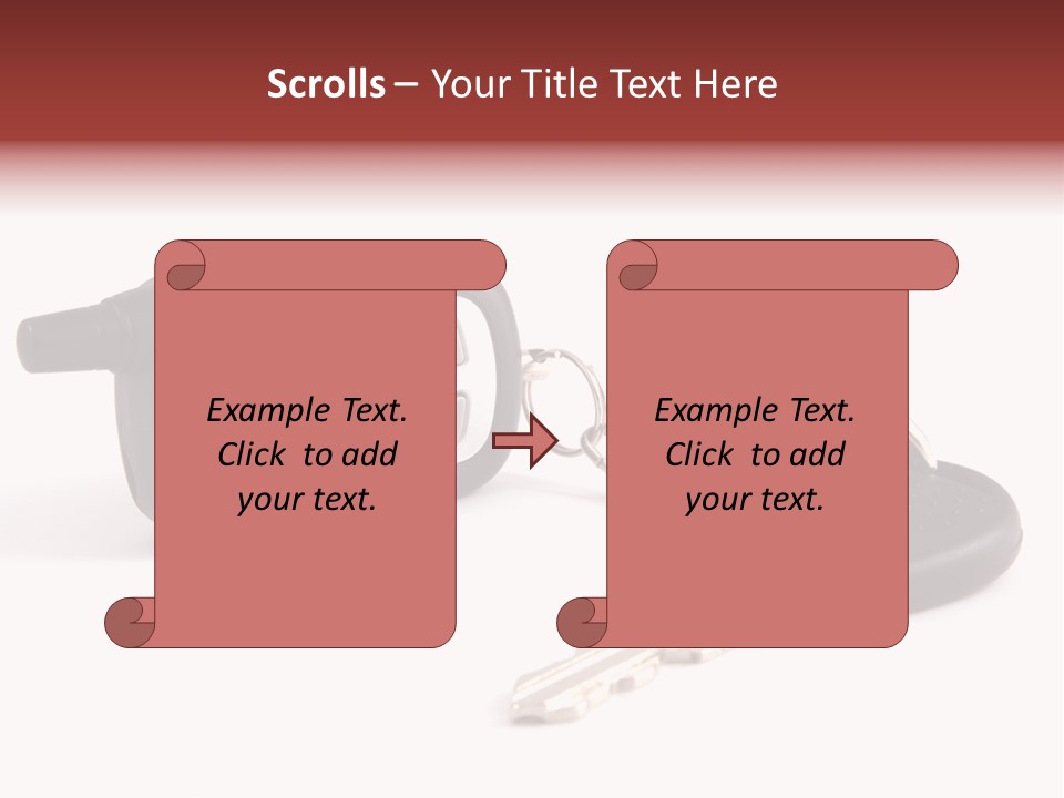 A Car Key Chain With A Remote Control PowerPoint Template