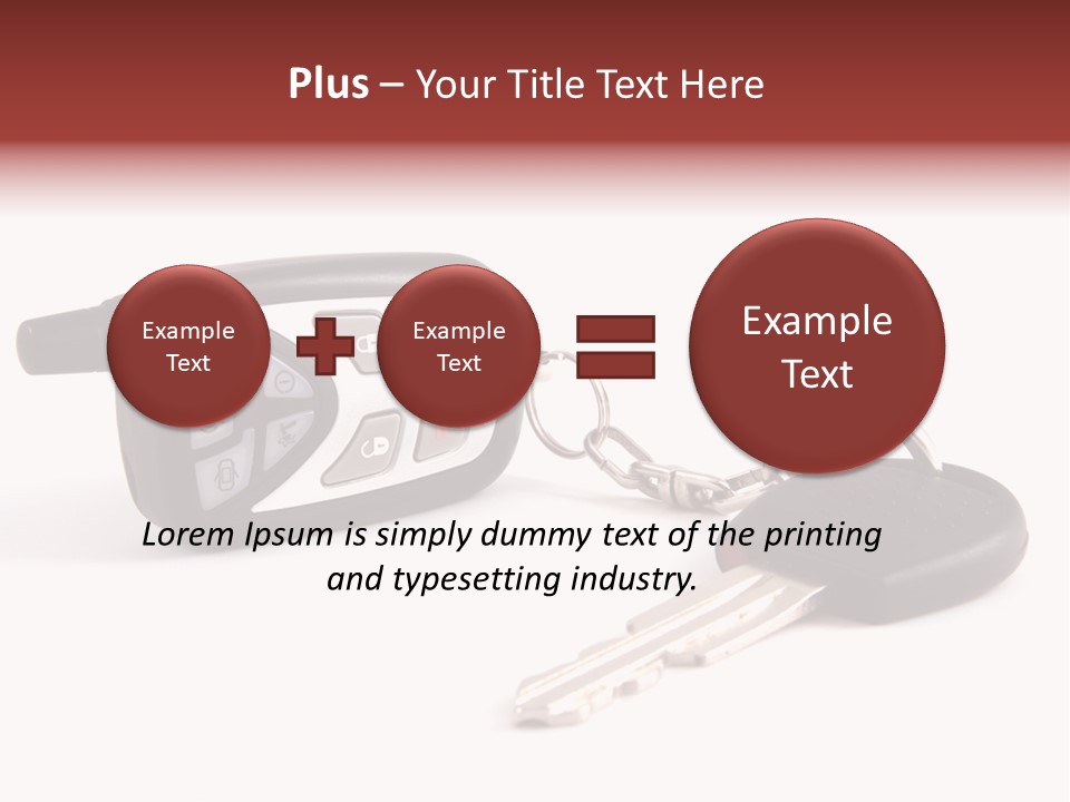 A Car Key Chain With A Remote Control PowerPoint Template