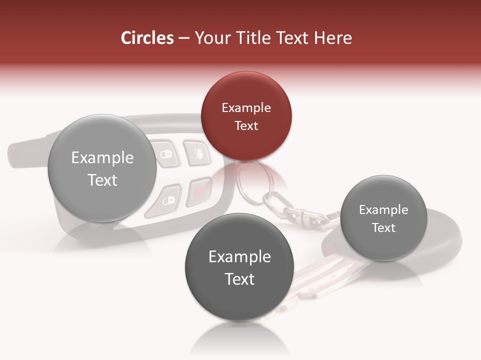 A Car Key Chain With A Remote Control PowerPoint Template
