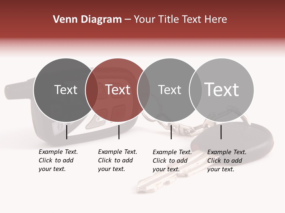 A Car Key Chain With A Remote Control PowerPoint Template
