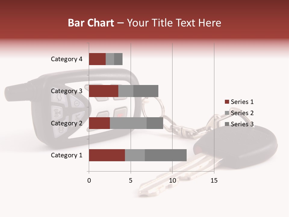 A Car Key Chain With A Remote Control PowerPoint Template