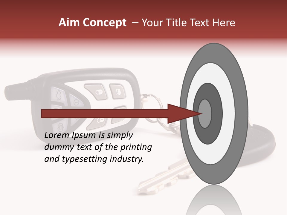 A Car Key Chain With A Remote Control PowerPoint Template