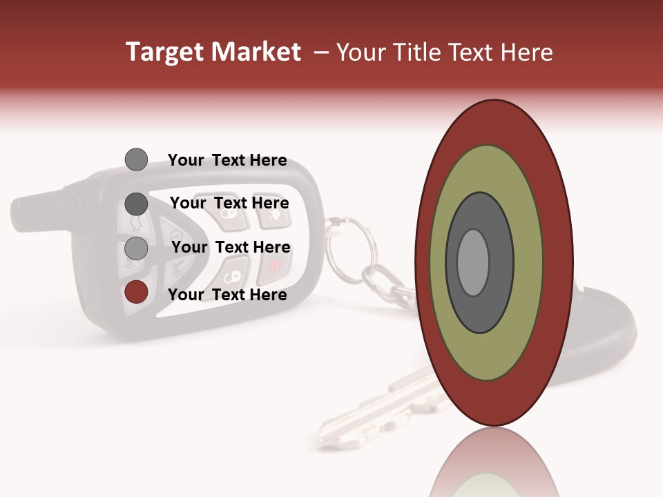 A Car Key Chain With A Remote Control PowerPoint Template