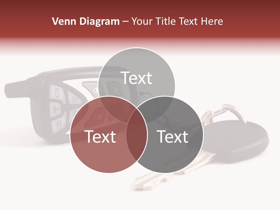 A Car Key Chain With A Remote Control PowerPoint Template