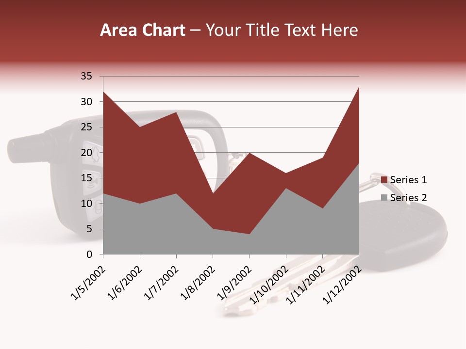 A Car Key Chain With A Remote Control PowerPoint Template