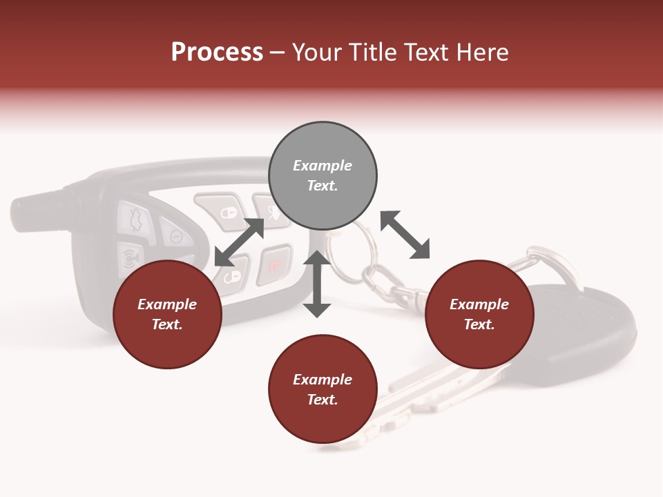 A Car Key Chain With A Remote Control PowerPoint Template