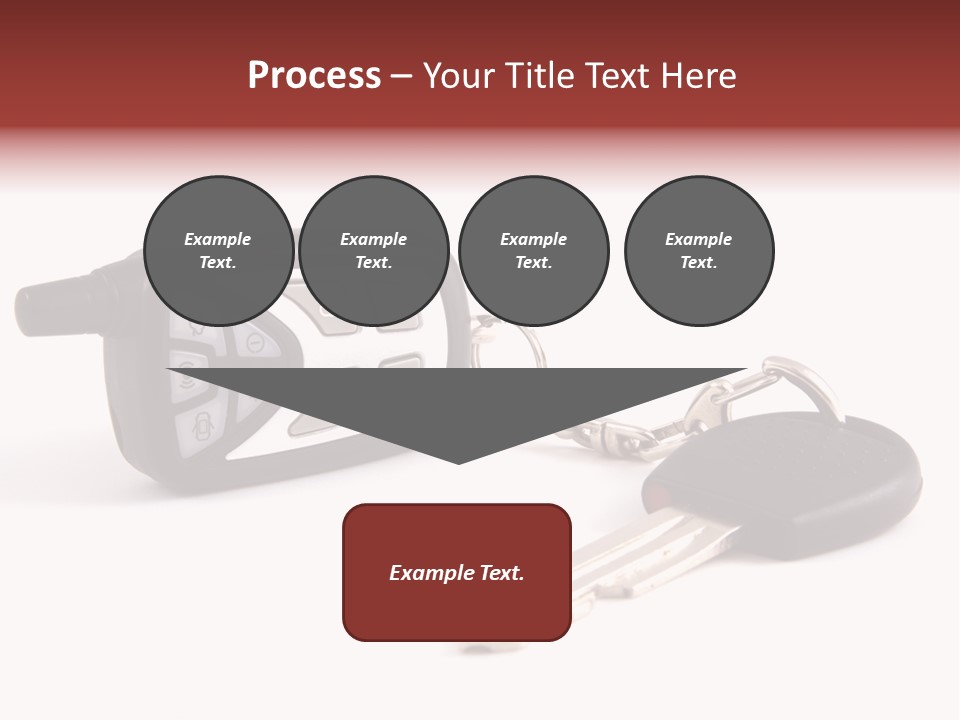 A Car Key Chain With A Remote Control PowerPoint Template