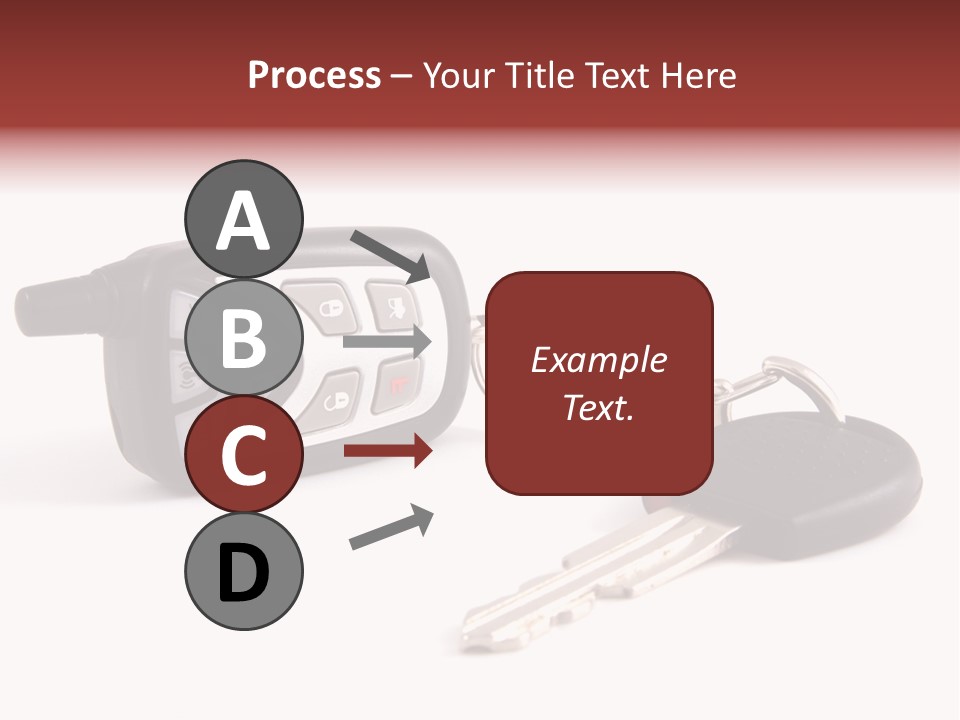 A Car Key Chain With A Remote Control PowerPoint Template