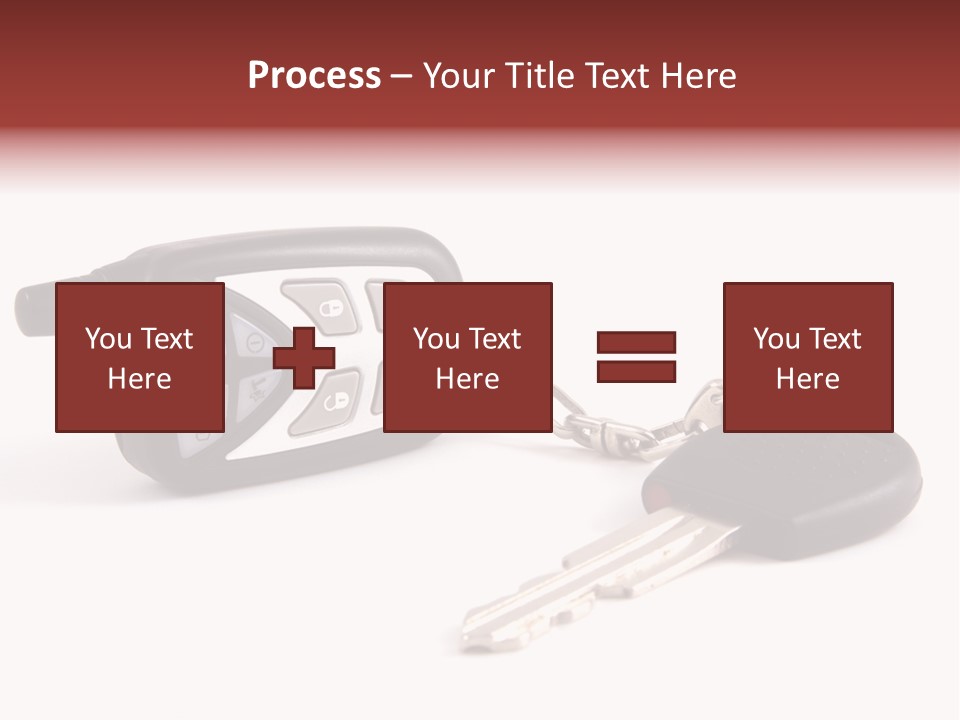 A Car Key Chain With A Remote Control PowerPoint Template