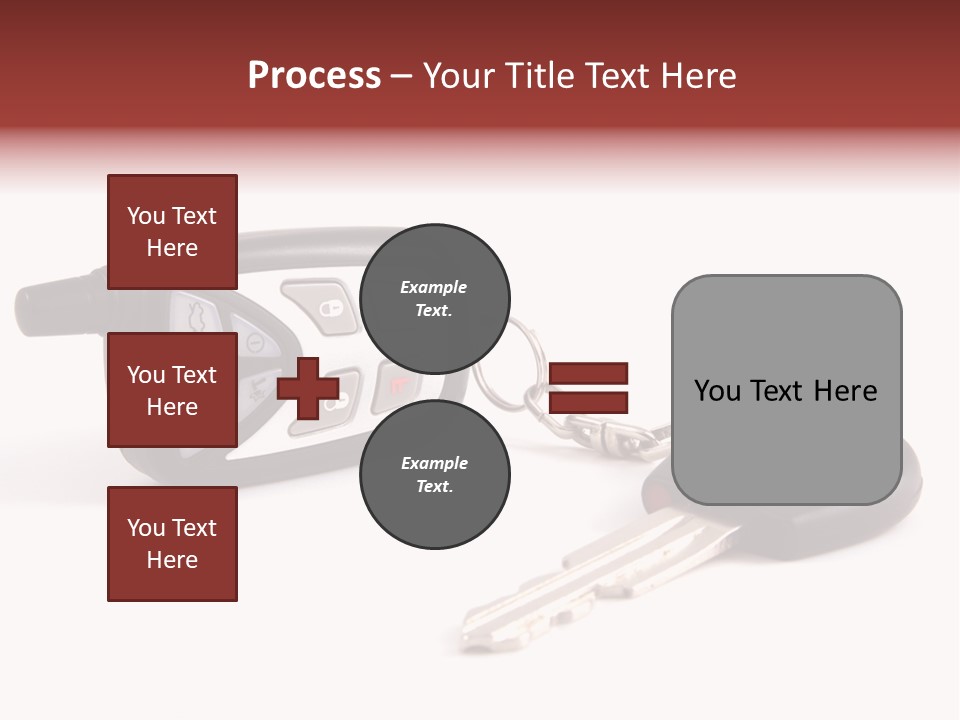 A Car Key Chain With A Remote Control PowerPoint Template