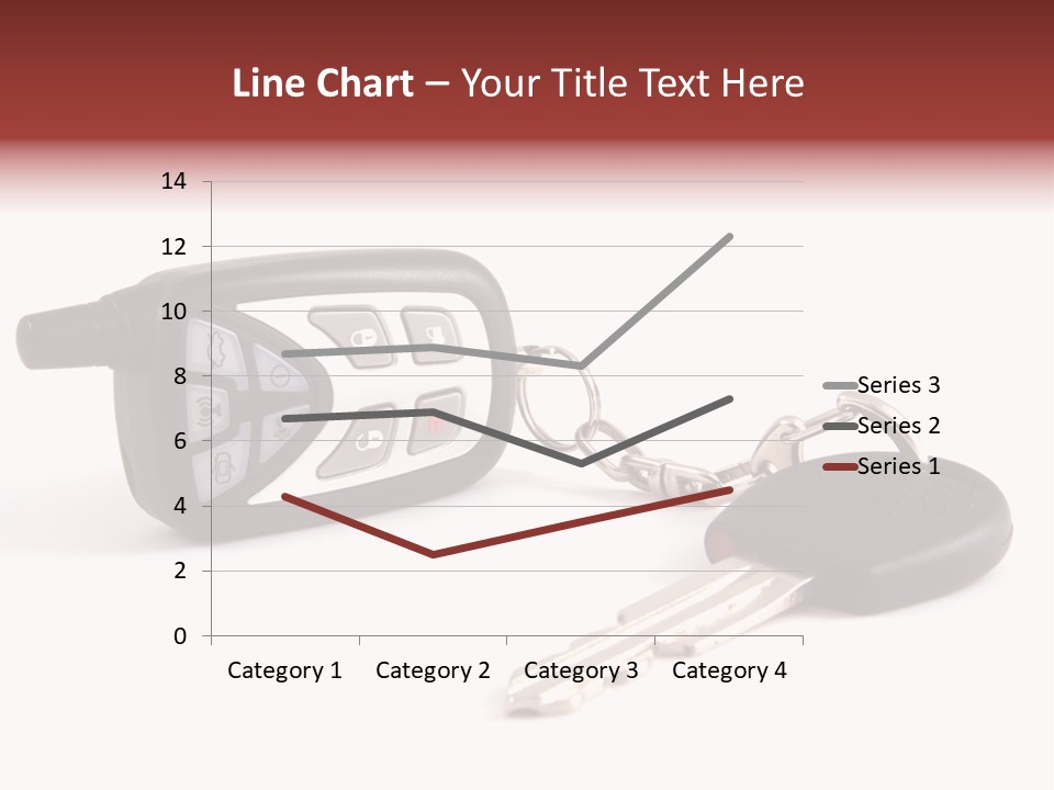 A Car Key Chain With A Remote Control PowerPoint Template