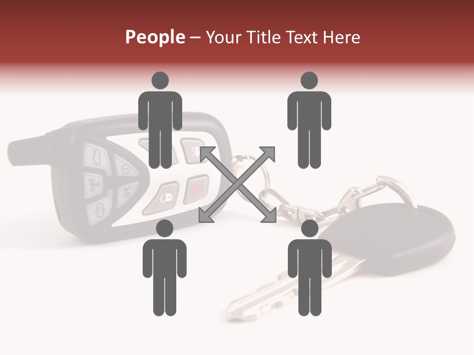 A Car Key Chain With A Remote Control PowerPoint Template