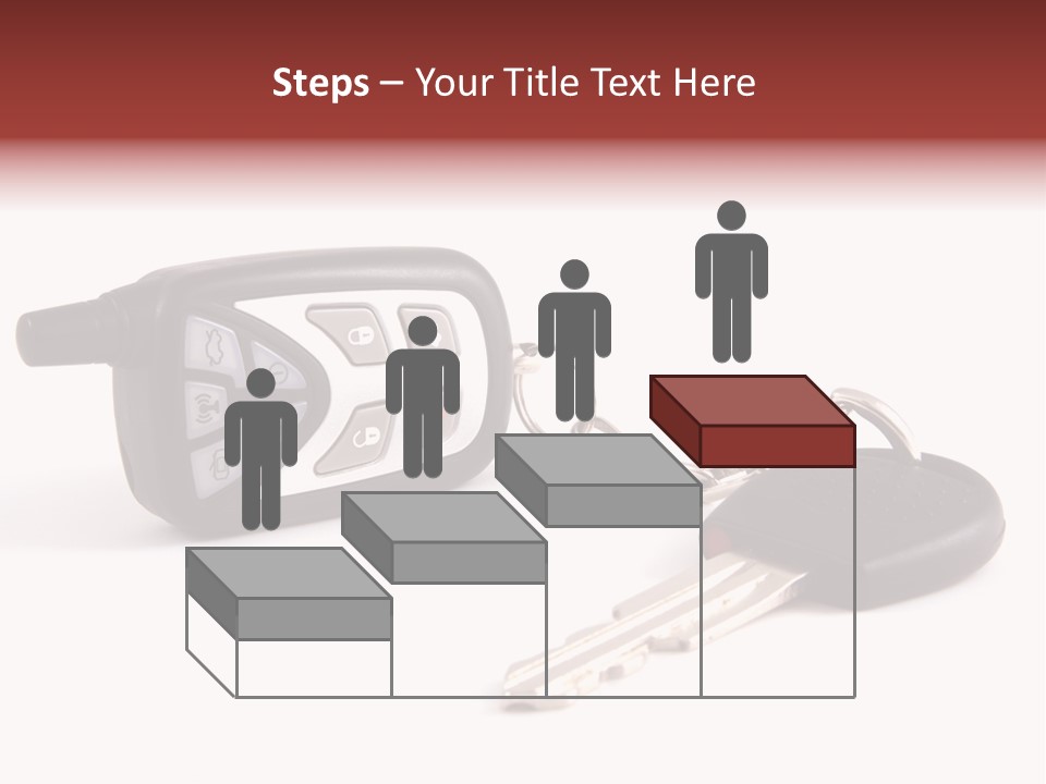 A Car Key Chain With A Remote Control PowerPoint Template