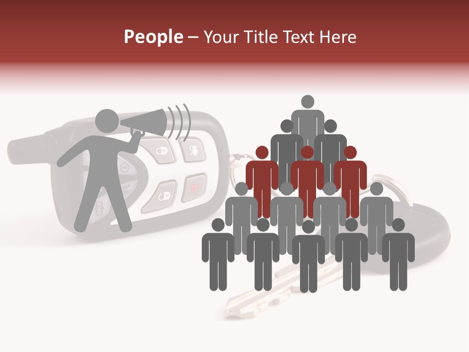 A Car Key Chain With A Remote Control PowerPoint Template
