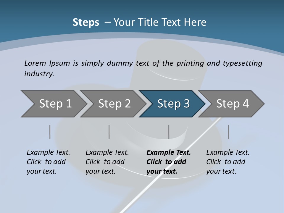 A Black Hat And A White Stick On A Blue Background PowerPoint Template