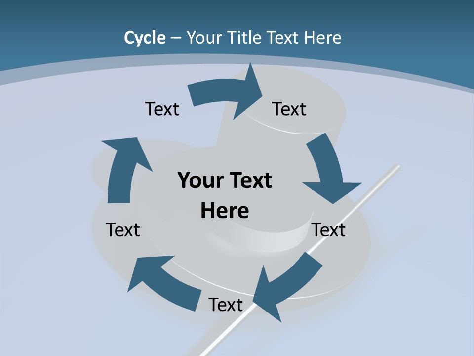 A Black Hat And A White Stick On A Blue Background PowerPoint Template