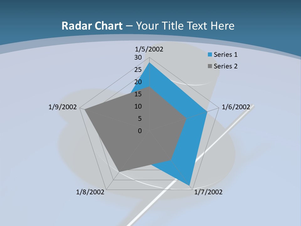 A Black Hat And A White Stick On A Blue Background PowerPoint Template