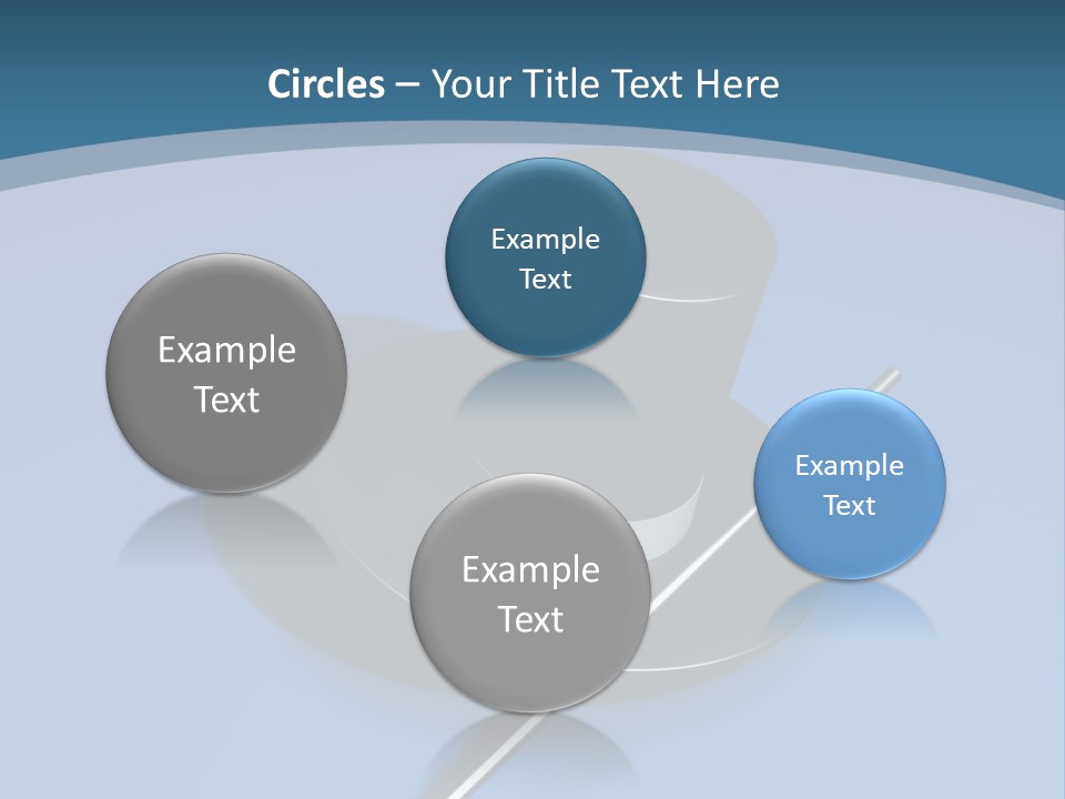 A Black Hat And A White Stick On A Blue Background PowerPoint Template