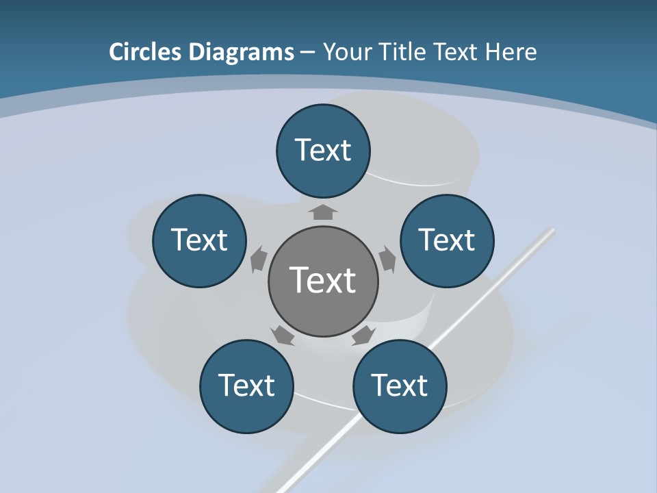 A Black Hat And A White Stick On A Blue Background PowerPoint Template