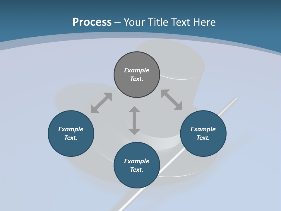 A Black Hat And A White Stick On A Blue Background PowerPoint Template