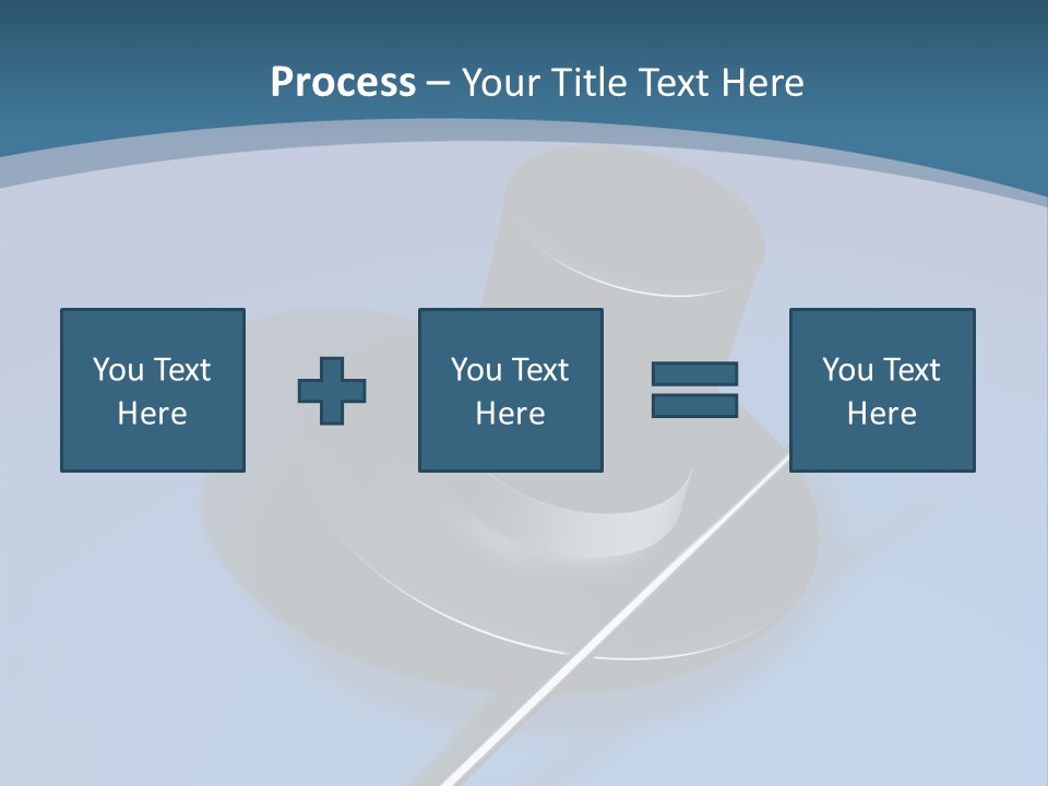 A Black Hat And A White Stick On A Blue Background PowerPoint Template