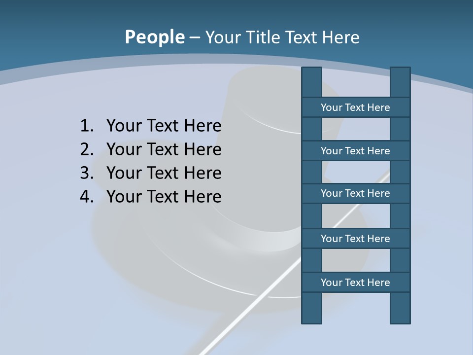 A Black Hat And A White Stick On A Blue Background PowerPoint Template