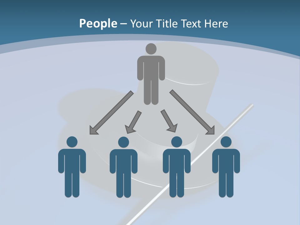 A Black Hat And A White Stick On A Blue Background PowerPoint Template