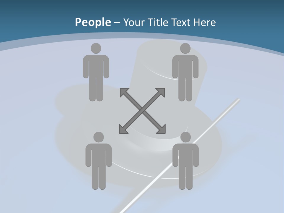 A Black Hat And A White Stick On A Blue Background PowerPoint Template