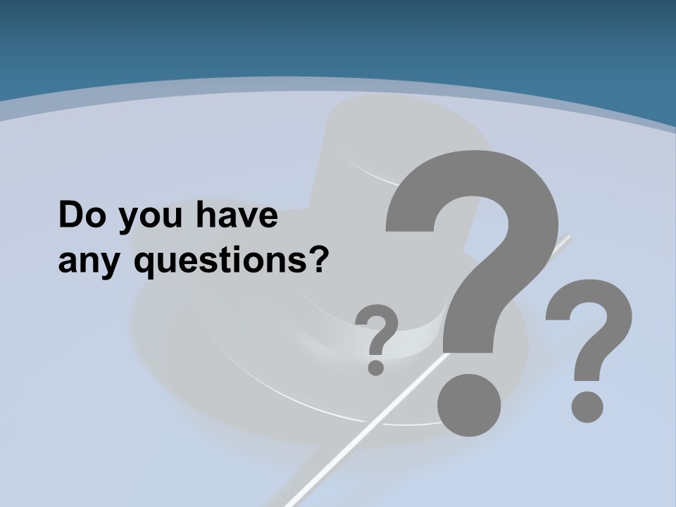 A Black Hat And A White Stick On A Blue Background PowerPoint Template