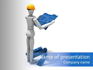 Builder Drafting Construct PowerPoint Template