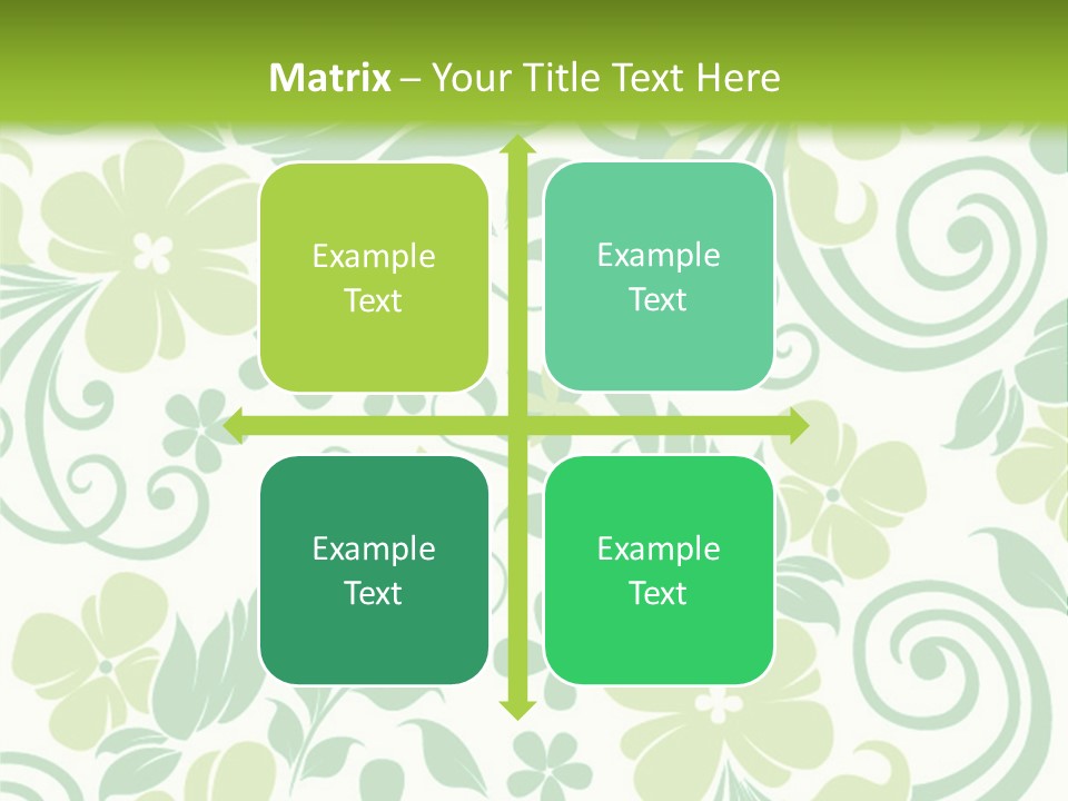 A Green And White Floral Powerpoint Presentation PowerPoint Template