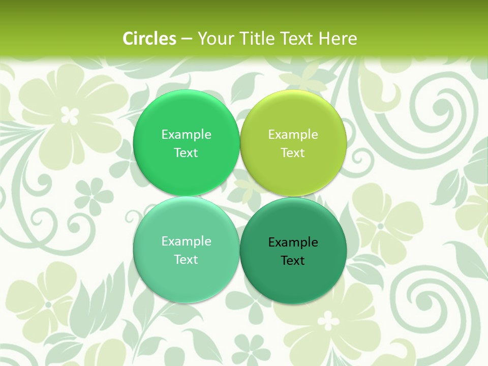 A Green And White Floral Powerpoint Presentation PowerPoint Template