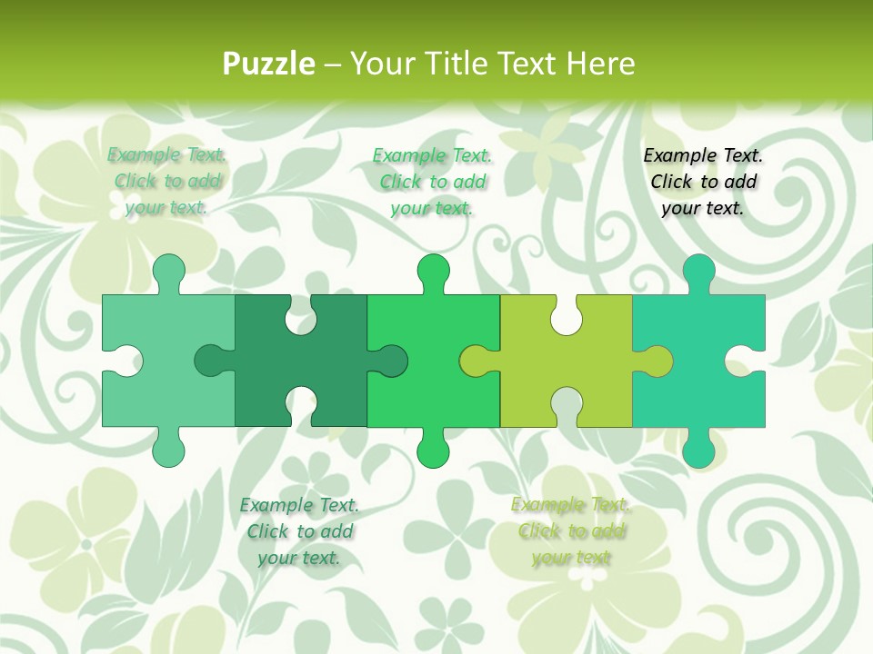 A Green And White Floral Powerpoint Presentation PowerPoint Template