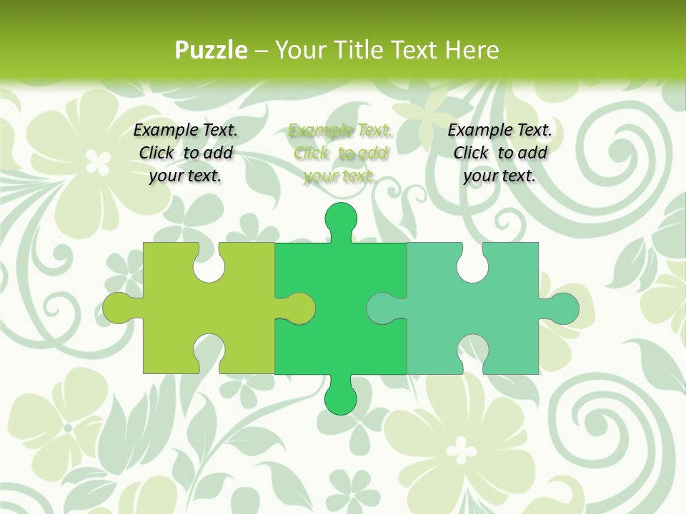 A Green And White Floral Powerpoint Presentation PowerPoint Template