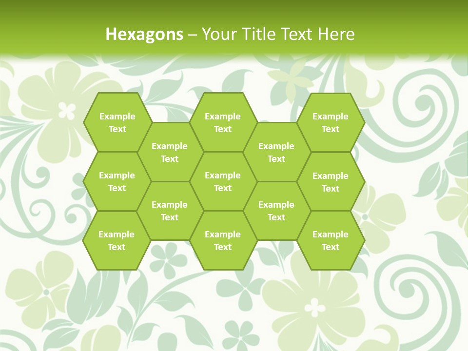 A Green And White Floral Powerpoint Presentation PowerPoint Template