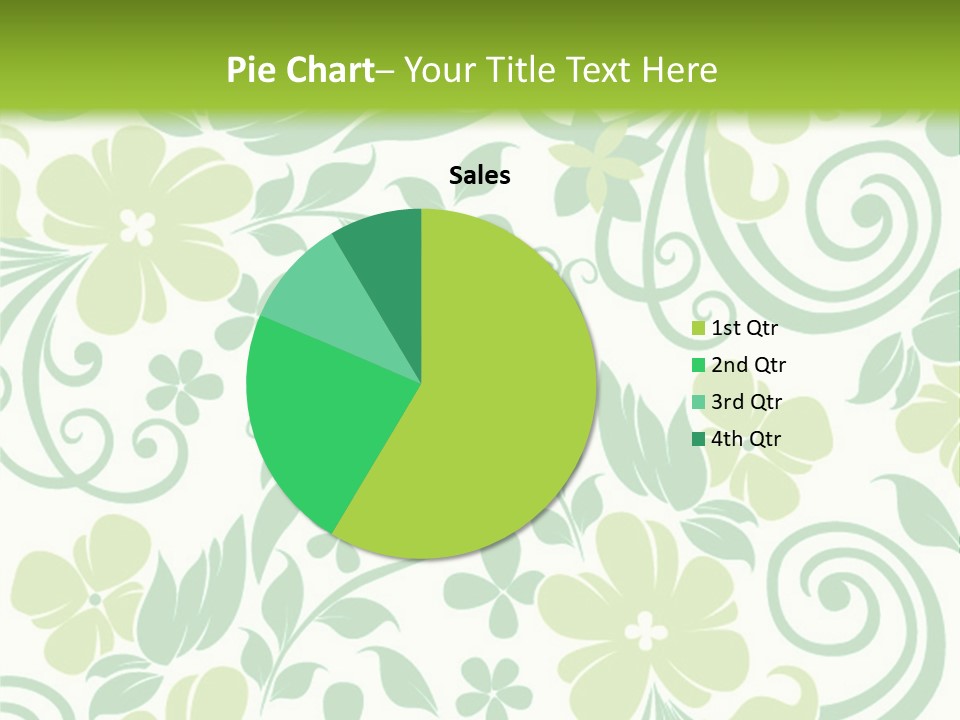 A Green And White Floral Powerpoint Presentation PowerPoint Template