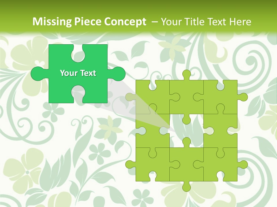 A Green And White Floral Powerpoint Presentation PowerPoint Template