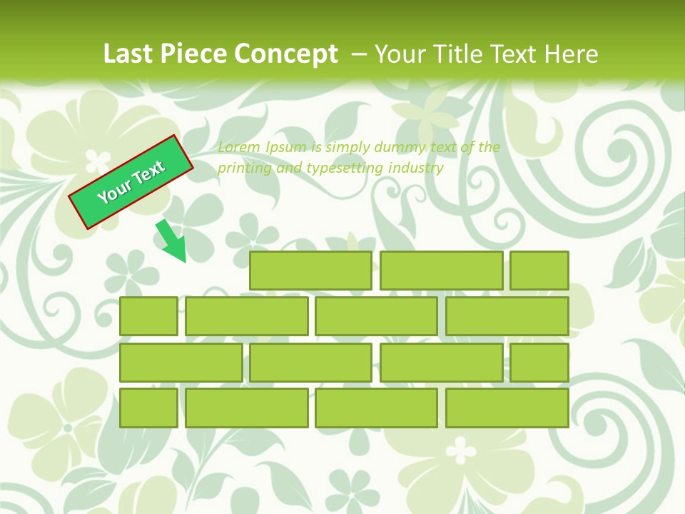 A Green And White Floral Powerpoint Presentation PowerPoint Template