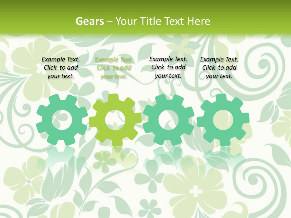 A Green And White Floral Powerpoint Presentation PowerPoint Template