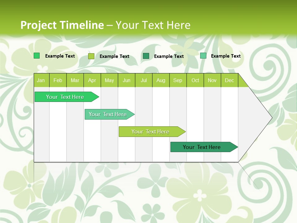 A Green And White Floral Powerpoint Presentation PowerPoint Template