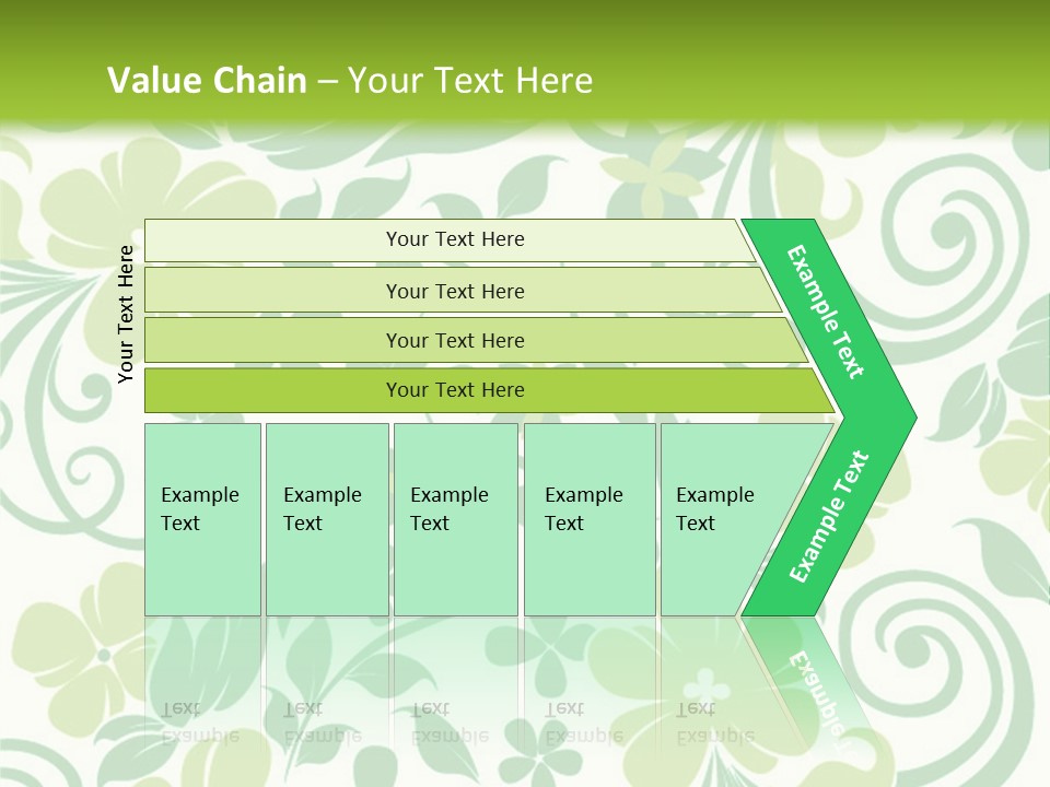 A Green And White Floral Powerpoint Presentation PowerPoint Template